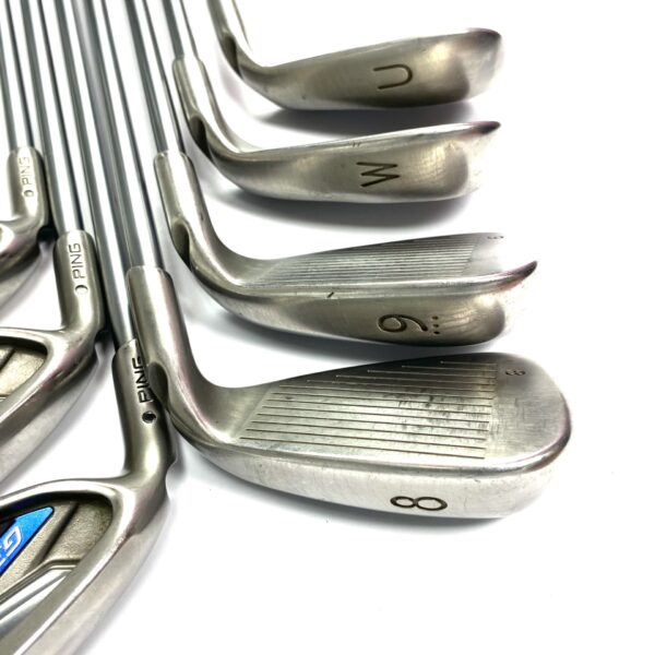 Left Handed Ping G30 Irons / 5-PW + UW / TFC 419 Senior Flex / Black Dot