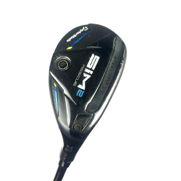 Taylormade Sim2 Rescue 4 Hybrid / 22 Degree / Tensei Raw Blue AV Series 80 Stiff Flex