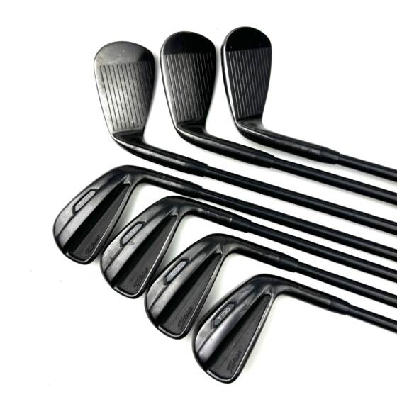 Titleist T100 2021 Black Irons / 4-PW / AMT Tour White X-100 X-Stiff Flex