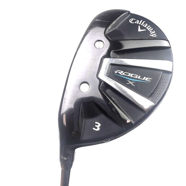 Left Handed Callaway Rogue X 3 Hybrid / 18 Degree / Aldila Synergy Stiff Flex
