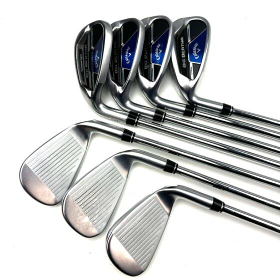 Left Handed Callaway Big Bertha B21 Irons / 5-SW / KBS Max CT80 Regular Flex