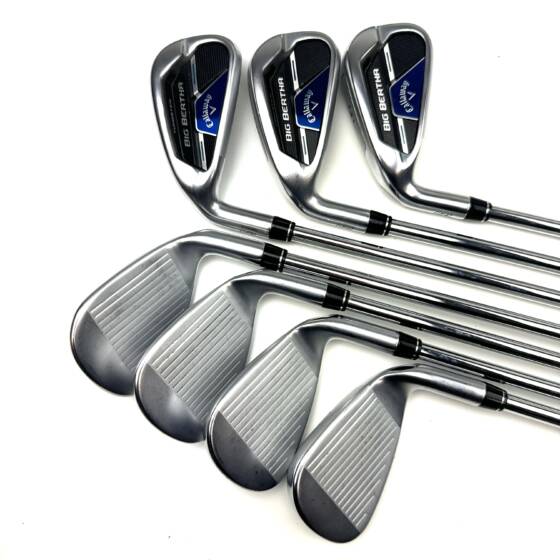 Left Handed Callaway Big Bertha B21 Irons / 5-SW / KBS Max CT80 Regular Flex