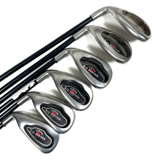 Left Handed Callaway Big Bertha 2002 Irons / 6-SW / RCH 75 Regular Flex