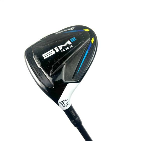 Left Handed Taylormade Sim2 Max 3HL Wood / 16.5 Degree / HZRDUS Smoke RDX Stiff Flex