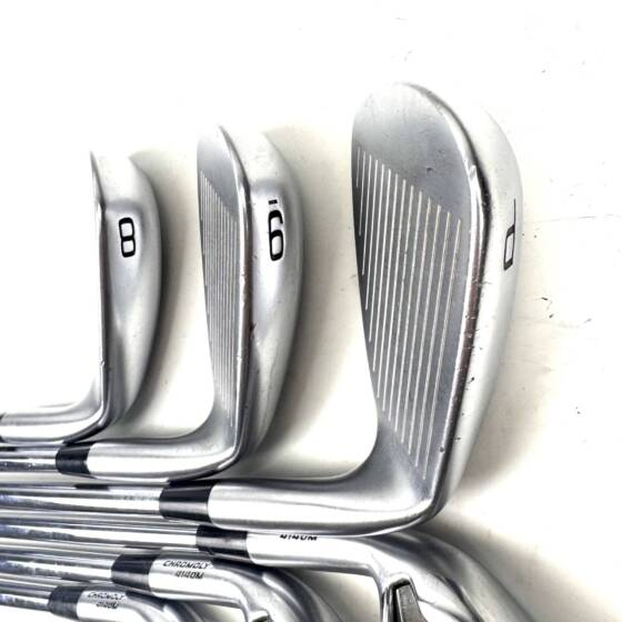 Left Handed Mizuno JPX 921 Hot Metal Irons / 5-PW / Dynamic Gold 105 R300 Regular Flex