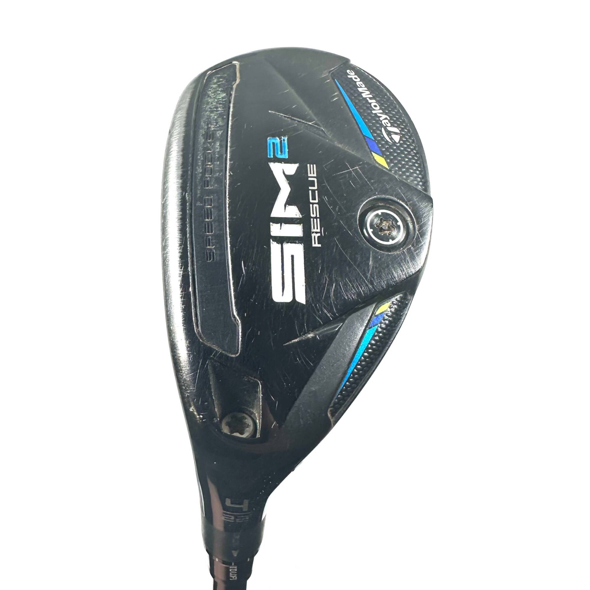 Left Handed Taylormade Sim2 4 Hybrid / 22 Degree / HZRDUS Smoke RDX Stiff Flex