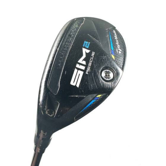 Left Handed Taylormade Sim2 4 Hybrid / 22 Degree / HZRDUS Smoke RDX Stiff Flex