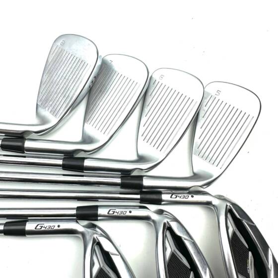 Left Handed Ping G430 Irons / 5-PW + 50 Degree / Elevate MPH 95 Regular Flex