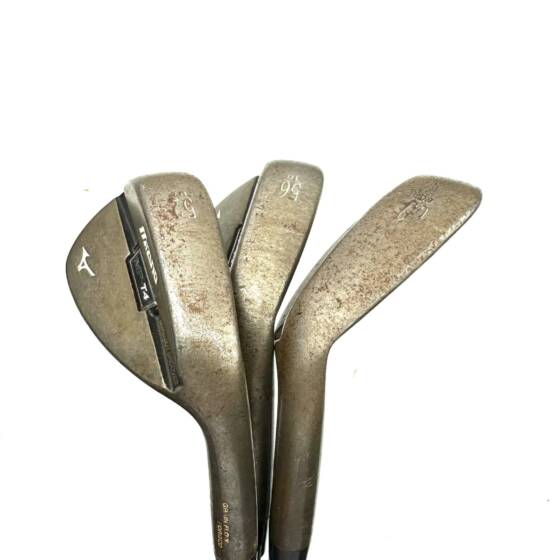 Mizuno MP-T4 Raw Wedge Set / 52, 56, 60 Degree / Dynamic Gold Wedge Flex