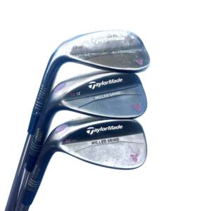 Left Handed Taylormade Milled Grind Wedge Set / 52, 56 60 Degree / Dynamic Gold Wedge Flex