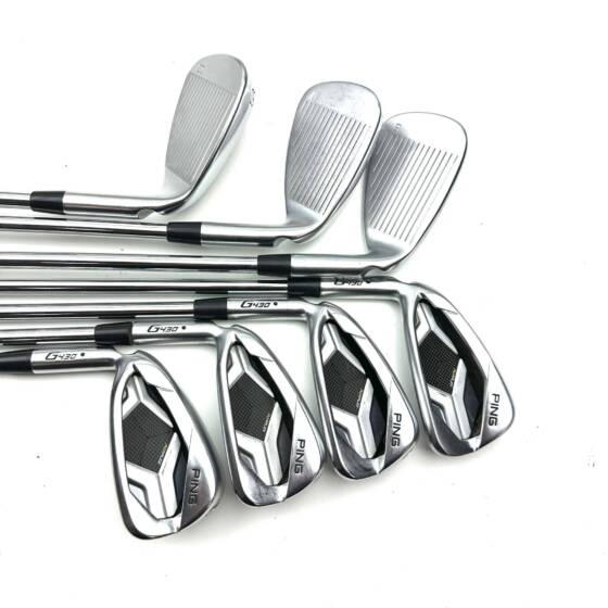 Left Handed Ping G430 Irons / 5-PW + 50 Degree / Elevate MPH 95 Regular Flex