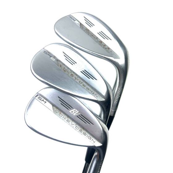 Titleist Vokey SM8 Wedge Set / 48, 52, 56 Degree / AMT Red R300 Regular Flex