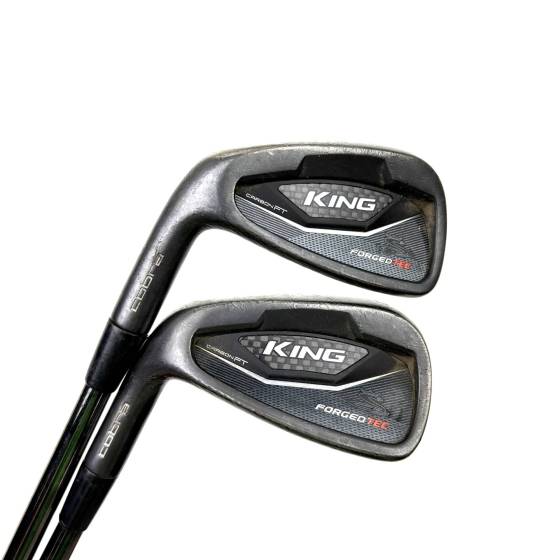 Left Handed Cobra King Forged Tec Black irons / 7-GW / KBS S Taper 130 X Stiff Flex