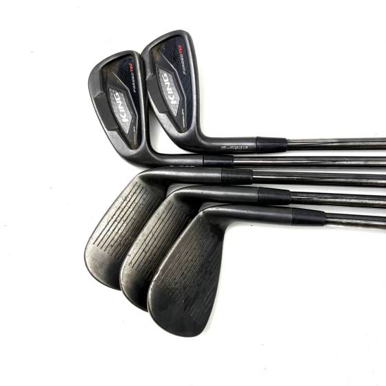 Left Handed Cobra King Forged Tec Black irons / 7-GW / KBS S Taper 130 X Stiff Flex