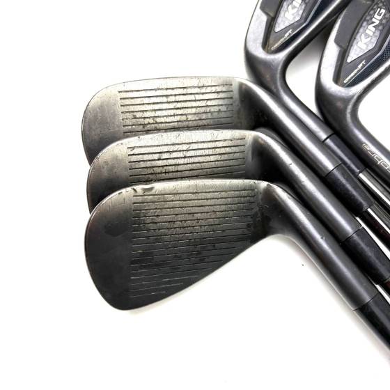 Left Handed Cobra King Forged Tec Black irons / 7-GW / KBS S Taper 130 X Stiff Flex