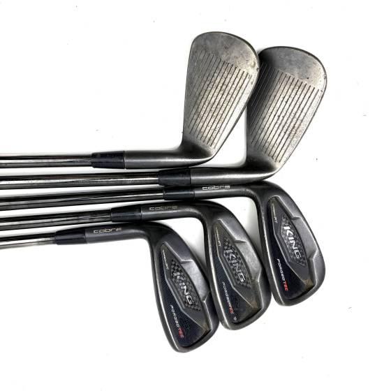 Left Handed Cobra King Forged Tec Black irons / 7-GW / KBS S Taper 130 X Stiff Flex