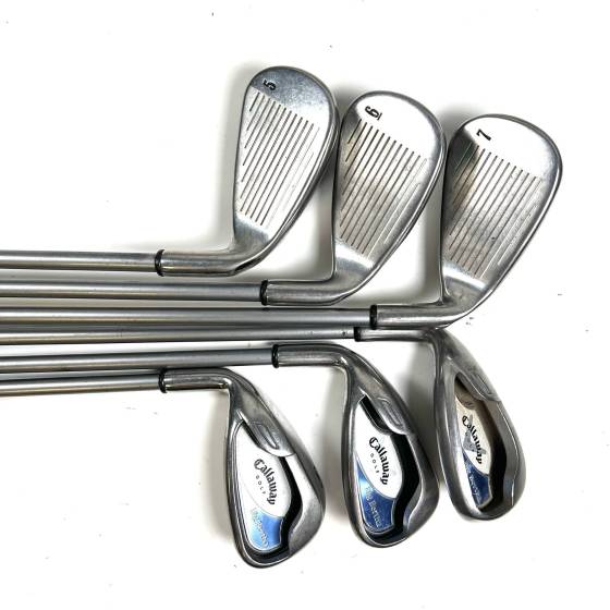 Left Handed Callaway Big Bertha Irons / 5-9 + SW / Ladies Flex