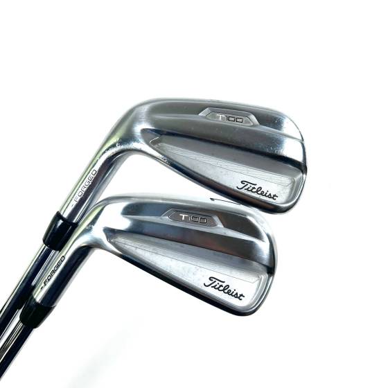 Left Handed Titleist T100 2021 Irons / 4-9 / Oban Stiff Flex