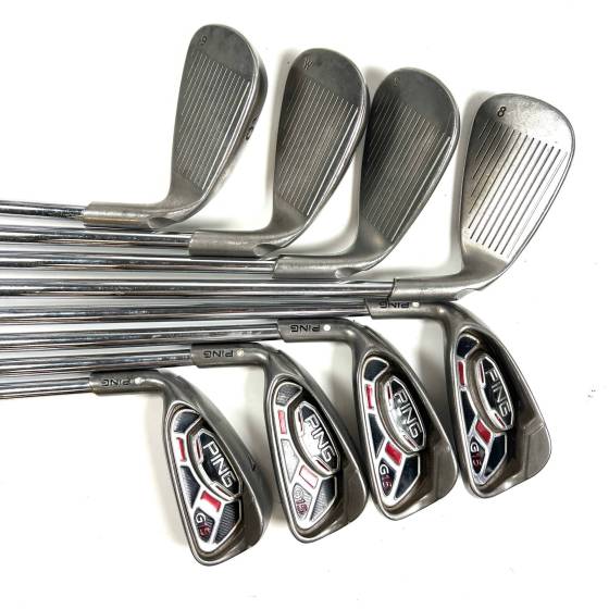 Left-Hand Ping G15 Irons / 4-SW / Ping AWT Stiff Flex