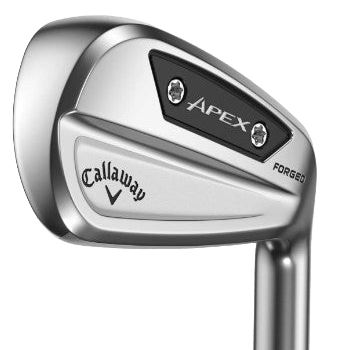 Used Callaway Apex Irons on transparent background