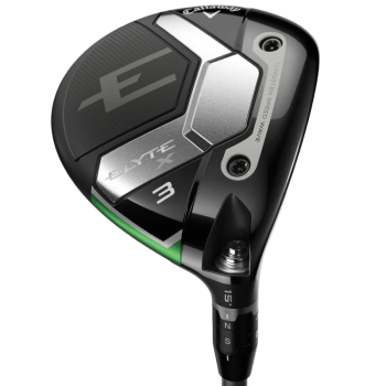 The head of a Used Callaway Elyte Fairway Wood X model on a transparent background