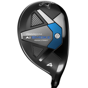 Used Callaway Paradym AI Smoke Hybrid clubhead max fast model on transparent background