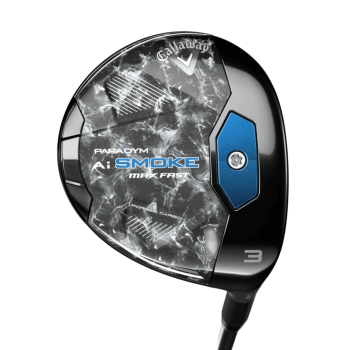 Used Callaway Paradym Ai Smoke Fairway Wood max fast model on a transparent background