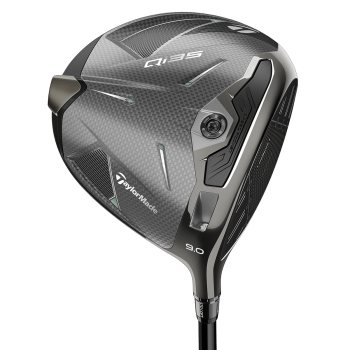 Used Taylormade QI35 Driver head on transparent background