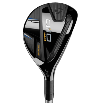 Used Taylormade Qi10 Hybrids max rescue model head on transparent background