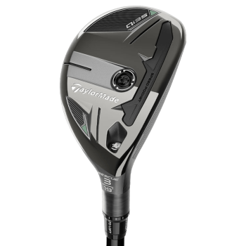 Used Taylormade Qi35 Hybrids head on transparent background