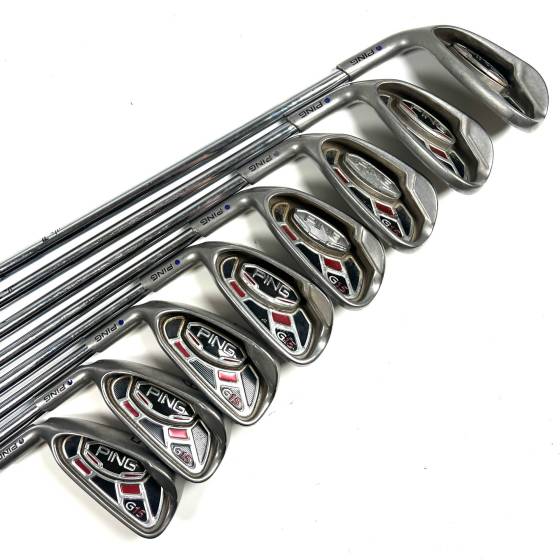 Left Handed Ping G15 Iron Set / 5-SW / Ping AWT Regular Flex