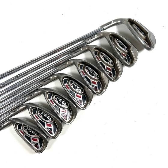 Left-Hand Ping G15 Irons / 4-SW / Ping AWT Stiff Flex