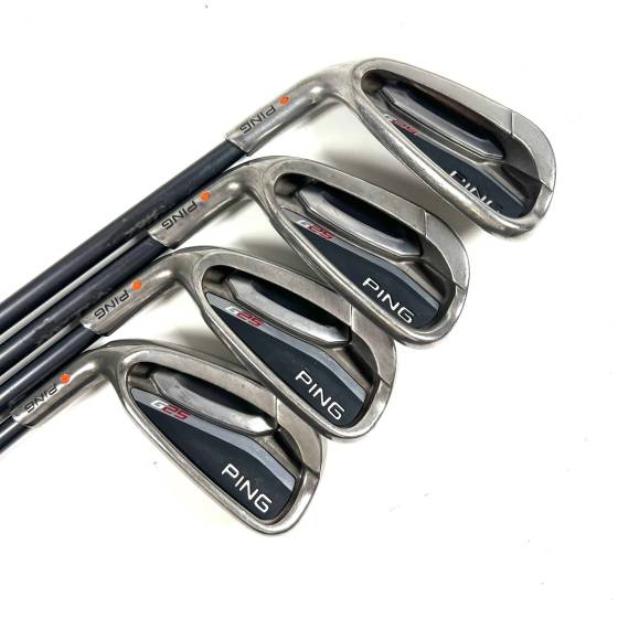 Left Handed Ping G25 Irons / 7-PW / TFC 80 Senior Flex
