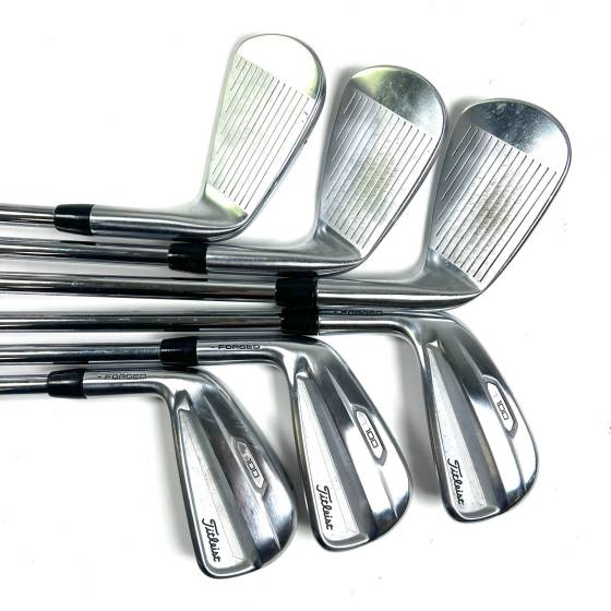 Left Handed Titleist T100 2021 Irons / 4-9 / Oban Stiff Flex