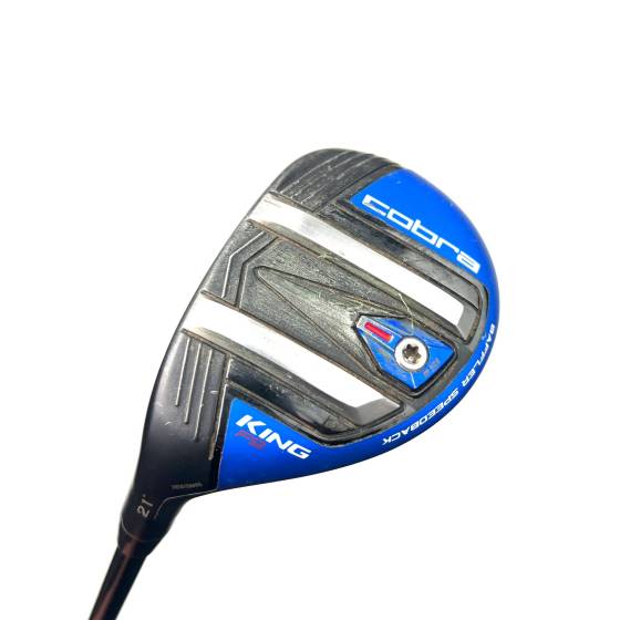 Left Handed Cobra King F9 Speedback One Length 4 Hybrid / 21 Degree / Atmos 7R Regular Flex