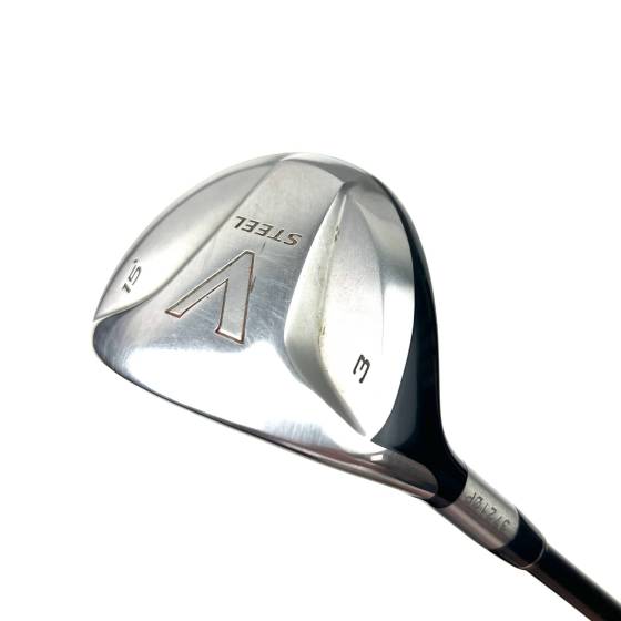 Left Handed Taylormade V Steel 3 Wood / 15 Degree / MAS2 Ultralite Stiff Flex
