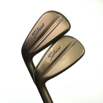 Left Handed Titleist T250/T350 Oil Can Irons / 5-9 / MMT 65 Regular Flex