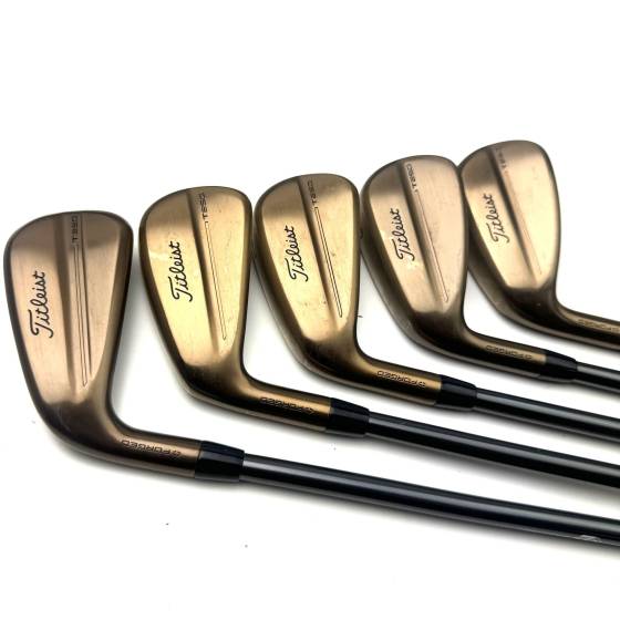 Left Handed Titleist T250/T350 Oil Can Irons / 5-9 / MMT 65 Regular Flex