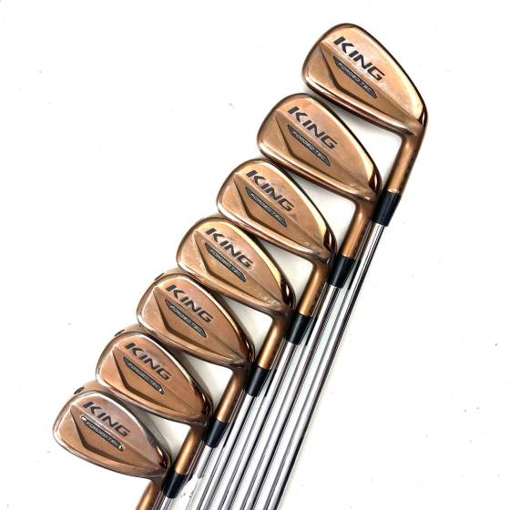 Cobra King Forged Tec Copper Irons / 4-PW / KBS $-Taper Lite Stiff Flex