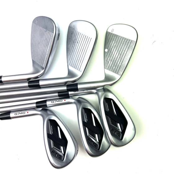 Left Handed Ping G740 Irons / 8-UW + 50 + 56 / Alta Quick 45 Senior Flex